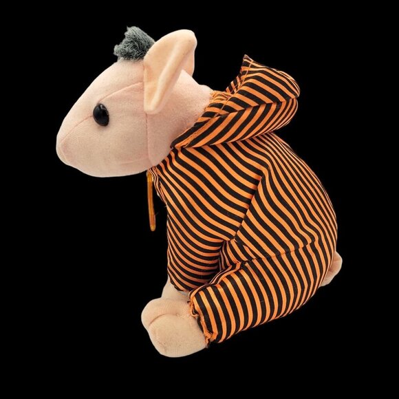 Toy Factory Pig BABE 8" Orange Black Halloween Neck-Tag Stuffed Universal 1995 - Picture 5 of 10